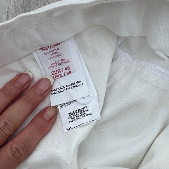 Custo Barcelona White Derailed Wide Leg Pants - Picture 6 of 7